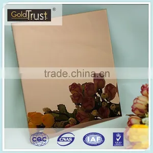 N0.8 Mirror Ti-Gold Rose Surface Decorative Stainless Steel Sheets thumbnail-1
