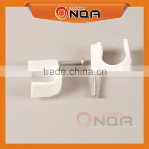Free Sample Round Shape Cable Clips With Steel Nail Hook Holder 9mm thumbnail-2