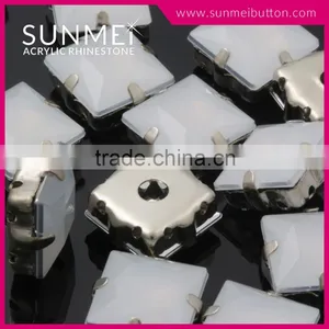 High Quality Square Shape Plastic Rhinestone Trimming for Dress thumbnail-5