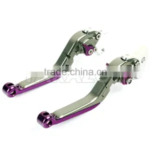 CNC Billet Aluminium Adjustable Motorbike Controls Brake Clutch Levers thumbnail-2