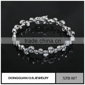 Wholesale Jewelry Factory Crystal Rhinestone Bracelet/AAA cz Setting Bracelet thumbnail-1