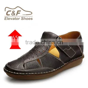 Comfortable Genuine Leather Men Sandals Height Incresing Men Shoe thumbnail-1