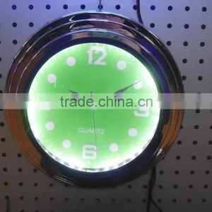 12 Inch Chrome Neon Clock 2015 thumbnail-1