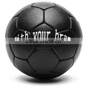 Fully Custom Made High Quality Black Leather TPU/soccer Ball Custom Print Match Quality thumbnail-1