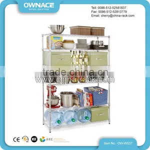 Easy Assemble Heavy Duty Chrome Wire Mesh Shelf thumbnail-4