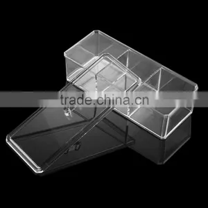 Multi-functional Plastic Transparent Cosmetic Organizer Jewelry Makeup Products Storage Box thumbnail-4