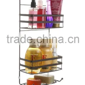Metal Mesh Shower Caddy for Bathroom and Tension Corner Pole Caddy thumbnail-1
