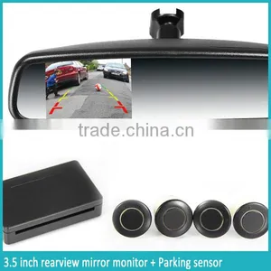 Auto Dimming Rear View Mirror With 3.5 Inch LCD Monitor Display and Auto Brightness Adjustment thumbnail-1