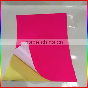 Carmine Self Adhesive Fluorescent Sticker Paper A4 Size thumbnail-1
