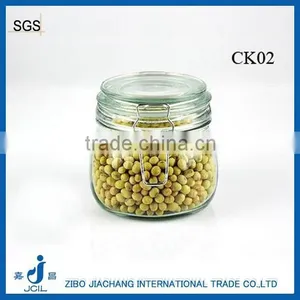 450ml Hermetically Sealed Glass Jar With Rubber Gasker Ring Lid thumbnail-1