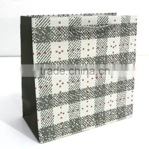 Paper Shopping Gift Bag Checked Printing thumbnail-1