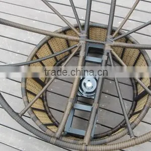 Modern Rattan Swivel Sofa Chair Round Cushion Cover thumbnail-6