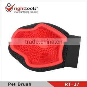 RIGHTTOOLS RT-J7 Nylon Glove Pet Grooming Brushes With Soft Rubber Pad thumbnail-1