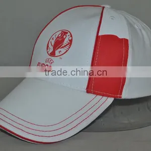 Guangzhou Hat Factory Professional Custom 100% Cotton White/red Promotional Baseball Cap thumbnail-2