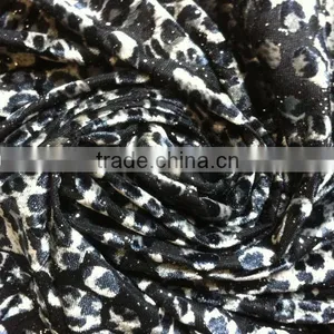 Leopard Dot Brushing Stretch Velvet Fabric thumbnail-1