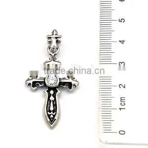 Cheapest Pendant Jewelry Casting Vintage Cross With Zirconia Pednant Jesus Hot Selling Pendant thumbnail-3