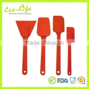 Set of 4 Non-Stick Silicone Spatula Turner With PP Handle , Silicone Kitchen Tools Set, Cake/Pizza Turner Spatulas thumbnail-2
