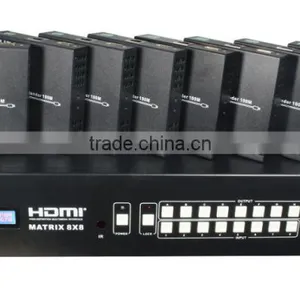 Super Quality HDBaseT 8x8 HDMI Matrix Over CAT5e/6/7, RS232,TCP/IP Control thumbnail-2