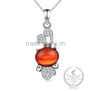 925 Sterling Silver Oval Garnet Necklace Fashion Women Necklace Supplies 6360445 thumbnail-1