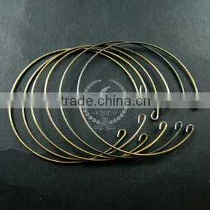 60mm Diameter 1mm Thick Vintage Style Brass Bronze Antiqued Simple Wiring Bracelet DIY Bangle Supplies 1900057 thumbnail-1