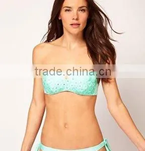 Strapless Bling Bling Bikini& Tie Side Bottom thumbnail-1