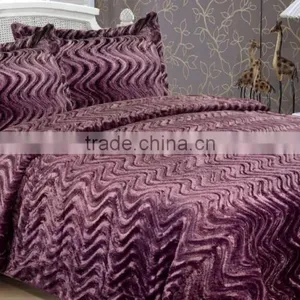 Warm and Luxury Faux Fur Throw With Pillow Bedding Set thumbnail-3