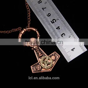 New Arrival Pop Steampunk Anchor Chain Statement Necklace With Gear Wheel 2015 Yiwu Fashion Jewelry Hot Sale thumbnail-6
