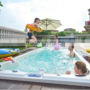 Large Outdoor Spa Pool Acrylic Massage Whirlpool Swim Spa Whirlpool Pool Spa Hot Tub thumbnail-3