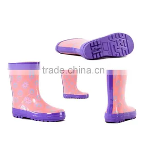 Children Cheap Pink Rubber Boots thumbnail-4