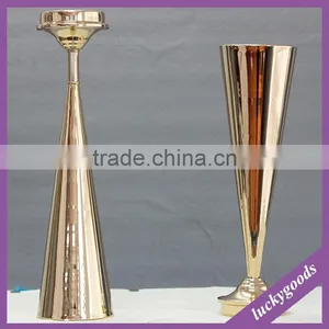 New Arrival Fashion Plated Gold Flower Stand for Wedding Event Tabel Decoration thumbnail-2