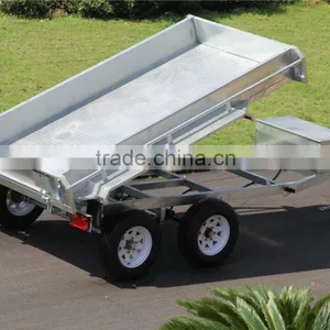 Top 1 Quality Economic 10x5ft Hot Dipped Galvanized Hydraulic Heavy Duty Farm Used Tandem Trailers thumbnail-1