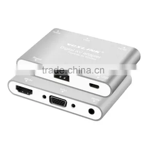 Voxlink Digital AV Adapter With VGA+Audio Dual Display Converter Power Silver/ Golden/ Gray thumbnail-4