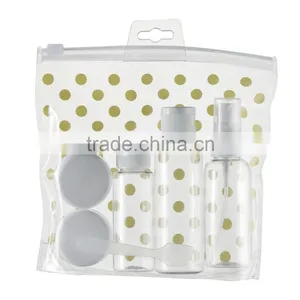Travel Mate Small Hanging Wash Bag Toiletries Case With 4 Reusable Bottles thumbnail-5