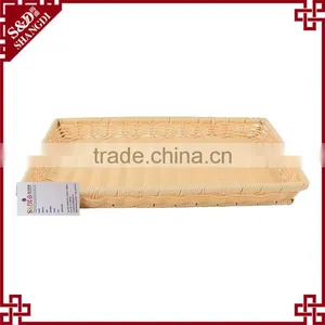 Classic Design Flat Rectangle Bread Fruit Bakery or Supermarket Used Woven Market Baskets thumbnail-3