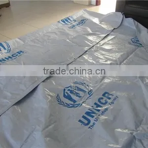 High Quality Relief Tent Tarpaulin, PE Materials Camp Tarpaulin, Waterproof Refugee Tapaulin thumbnail-2
