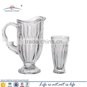 Fancy Spanish Wate Jug Gift Box Pack 7pcs Glass Dringking Wate Jug thumbnail-1