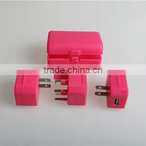 Mini Top Selling Worldwide Unviersal Good Quality Cheap Multi Travel Adapter Plug With Single USB Port thumbnail-2