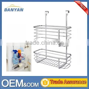 Kitchen Bakset Over The Cabinet Door Steel Wire Storage Basket thumbnail-2