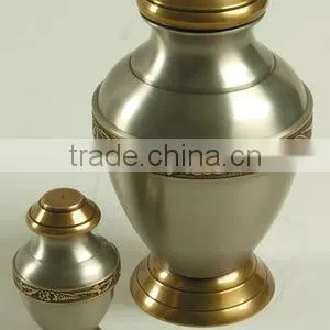 Funeral Ashes Containers In Brass Metal | High Quality Cremation Urns thumbnail-1