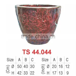 Oxblood Ceramic Pottery Pot thumbnail-1