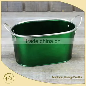 Green Large Metal Planters thumbnail-1