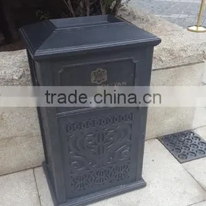 Arlau Aluminum Alloy Shopping Mall Trash Can thumbnail-2