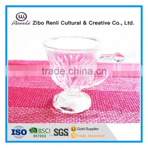 Stylish Home Essential Mini Clear Pedestal Tea Glass Cup With Handle thumbnail-1