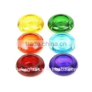 Colored Glass Tealight Holder thumbnail-1