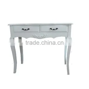 French Design White Color Wood Desk, Reading Table thumbnail-1