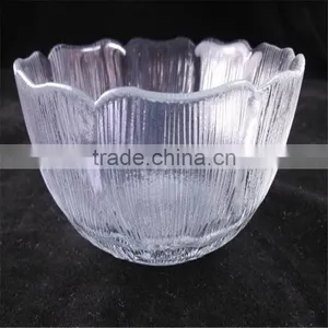 High Quality Flower Theme Big Glass Salad Bowl thumbnail-4