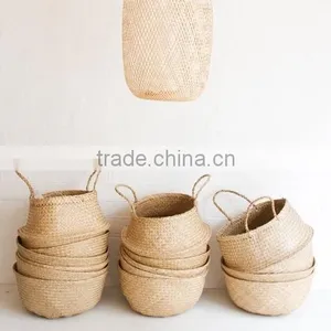 Nature Seagrass Belly Baskets/ Eco-friendly Seagrass Laundry Baskets thumbnail-4
