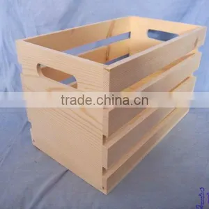 Nature Color Pine Wood Crates Wholesale thumbnail-3