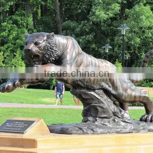 Bronze Foundry Metal Craft Life Size Tiger Bronze Animal Statue for Garden thumbnail-2