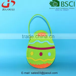 BSCI Audit Factory Easter Decoration Nice Non-woven Felt Egg Easter Basket thumbnail-1